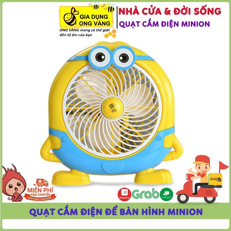 Quạt Mini Để Bàn Cắm Điện Hình Minion Cực Dễ Thương, Thích Hợp Để Bàn Học, Bàn Làm Việc Cho Mùa Hè 2021