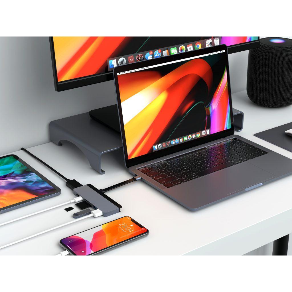 Cổng Chuyển HYPERDRIVE DUO 7-IN-2 HDMI 4K60HZ WITH CABLE USB-C HUB DÀNH CHO  MACBOOK/IPADPRO/LAPTOP/SMARTPHONE - HD28C - Hàng Chính Hãng