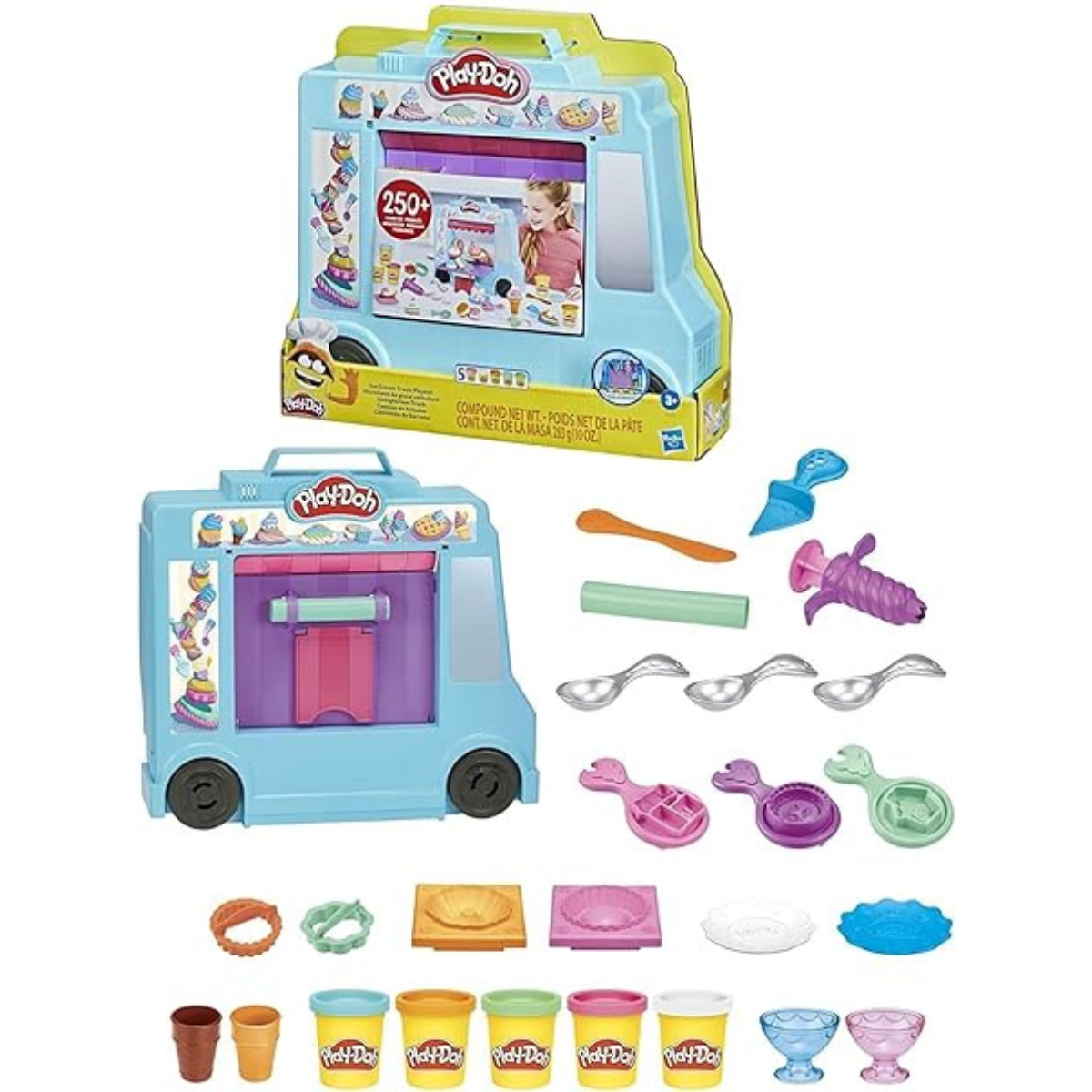 Bộ đồ chơi đất nặn xe kem di động Play-Doh