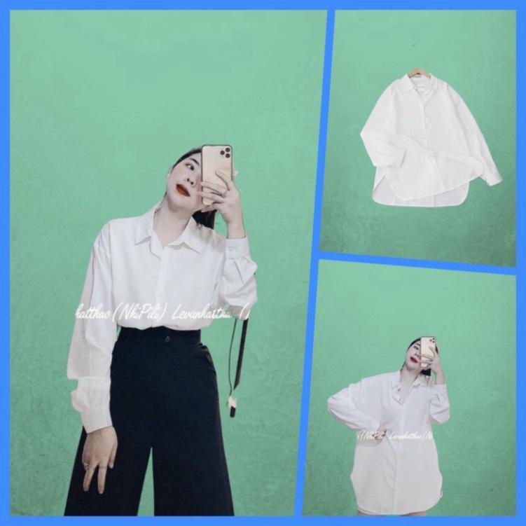 Áo Sơ Mi Kiểu nữ đẹp Form Rộng Phong cách sành điệu Hàn Quốc FreeSize siêu xinh