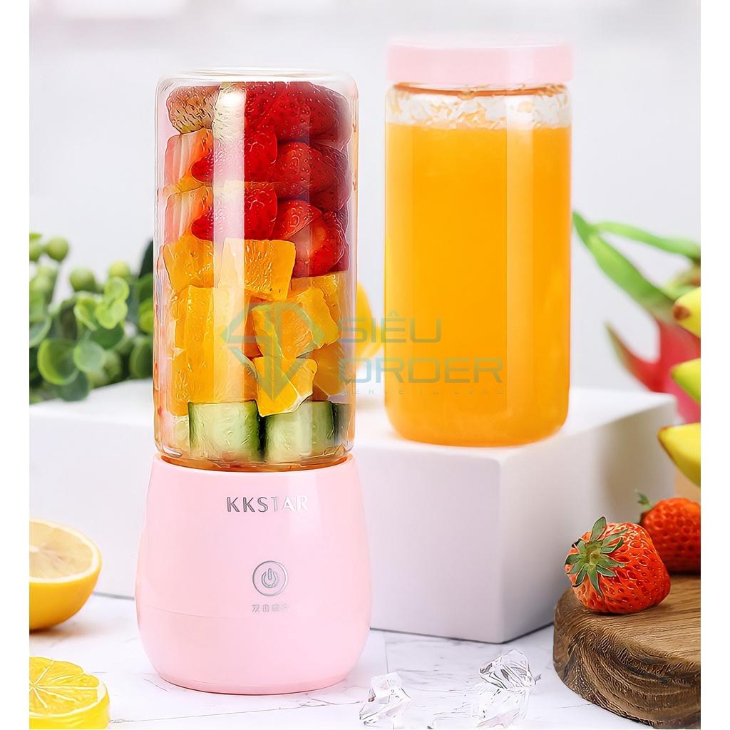 Máy xay sinh tố cầm tay KKSTAR JUICECUP dung tích 450ml pin 4000mAh công suất 120W