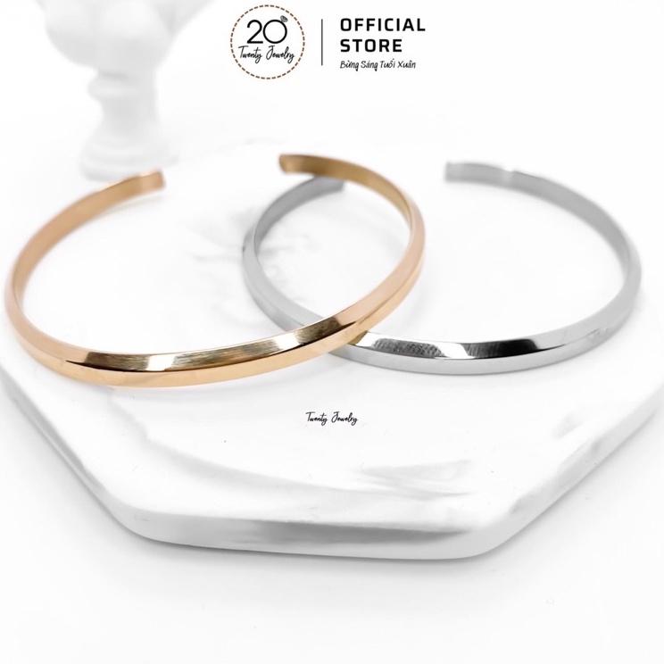 Lắc Tay Đôi Cuff DW Unisex Bản Đẹp Không Gỉ. Vòng Tay Đôi Cuff DW Nam Nữ Tình Yêu 20Silver