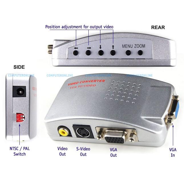 Bộ chuyển đổi VGA sang Video, Svideo VGA to AV - VGA to AV