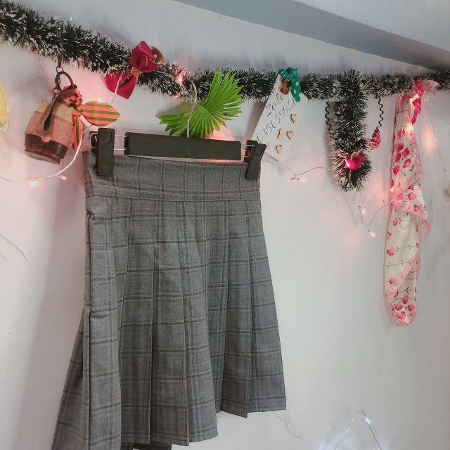 Chân váy tennis kẻ kèm ảnh thật