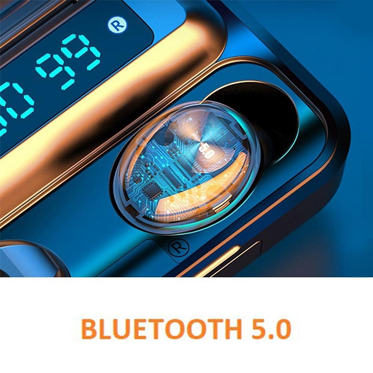 Tai Nghe True Wireless VINETTEAM F9 PRO Bluetooth V5.0 Pin 2000 mAh Kiêm Sạc dự phòng - Hàng Chính Hãng