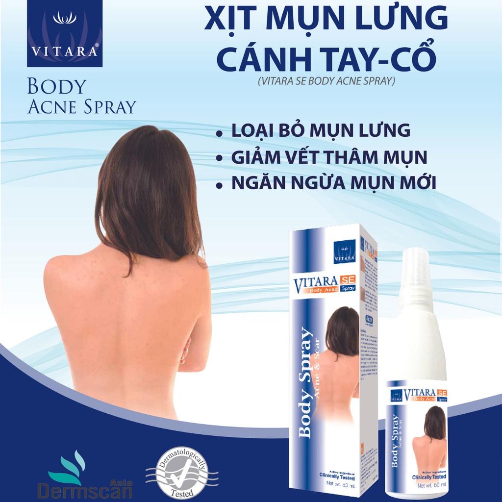 Xịt mụn toàn thân Vitara SE BODY ACNE SPRAY giảm thâm mụn, sẹo mụn 50ml