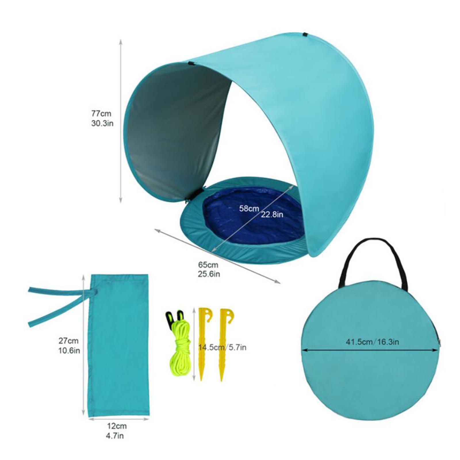 Baby Beach Tent, Automatic Popup Baby Tent with Pool for Beach, UPF 50+ Protection Summer Shade Tent , Sun Baby Beach Umbrella for Infant under Age 3