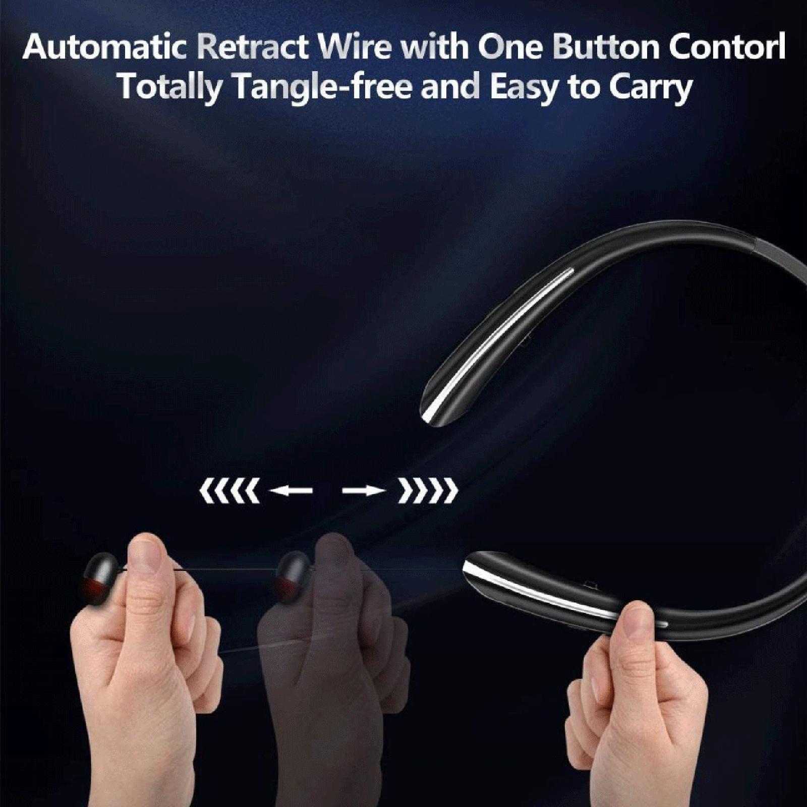 Stereo Wireless Bluetooth Headphone Headset with Mic Neckband Earbuds Sport