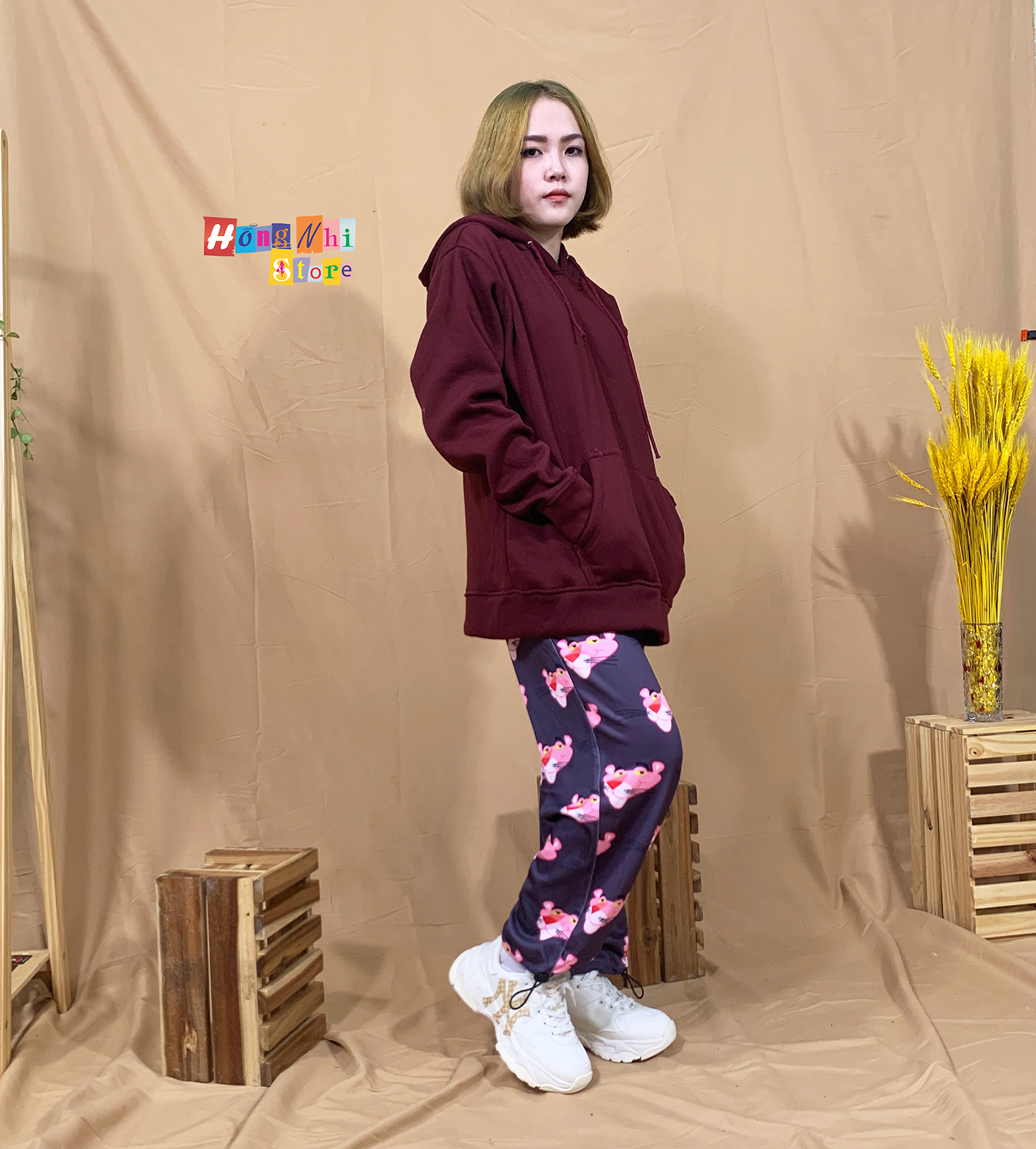 Áo Khoác Hoodie Trơn Ulzzang Unisex Màu Đỏ Đất Chất Nỉ Bông Cao Cấp Dáng Rộng Nam Nữ - MM