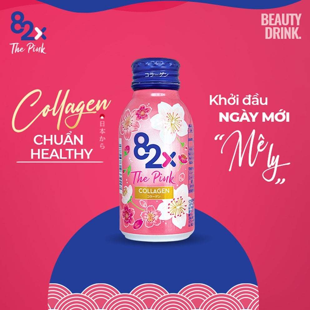82X Combo 6 lọ The Pink Collagen 1000mg Collagen, 100ml/chai, Nước Uống Đẹp Da Tràn Năng Lượng Đến Từ Nhật Bản
