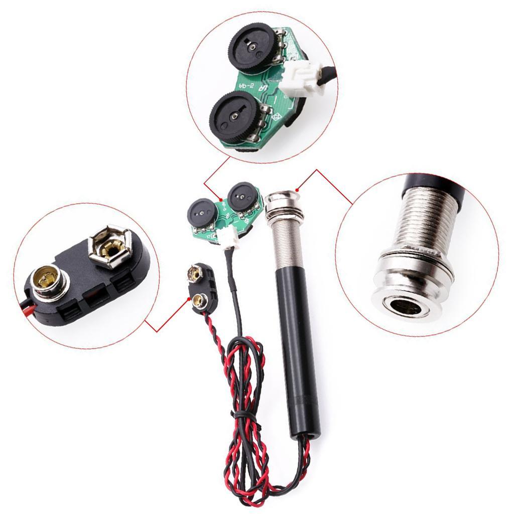 1 Set Active Volume& Preamp Piezo Pickup for Acoustic Guitar