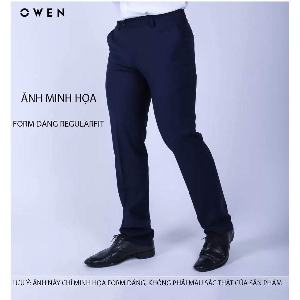 OWEN - Quần âu nam công sở dáng REGULAR trợ cạp Tăng đơ co dãn mã QRT20527