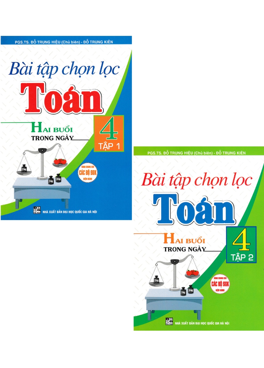 Combo Bài Tập Chọn Lọc Toán 4  - Tập 1 + 2   _HA