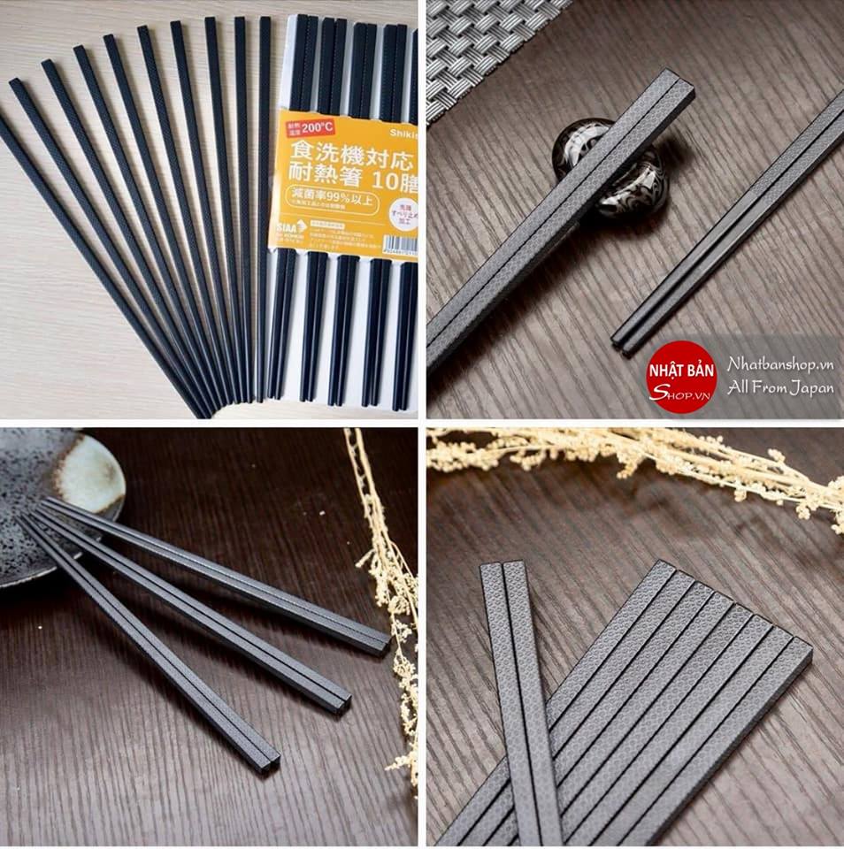 VỈ 10 ĐÔI ĐŨA ĂN XUẤT NHẬT KHÁNG KHUẨN, CHỐNG ẨM MỐC ĐƯỢC LÀM TỪ SỢI THỦY TINH TỔNG HỢP, CHỊU NHIỆT LÊN ĐẾN 200 ĐỘ C, SỬ DỤNG ĐƯỢC CHO LÒ VI SÓNG, MÁY RỬA BÁT