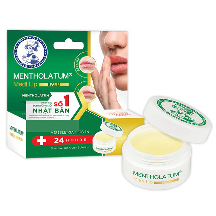 Sáp dưỡng môi chuyên biệt dành cho môi khô, nứt nẻ Mentholatum Medi Lip Balm (7g)