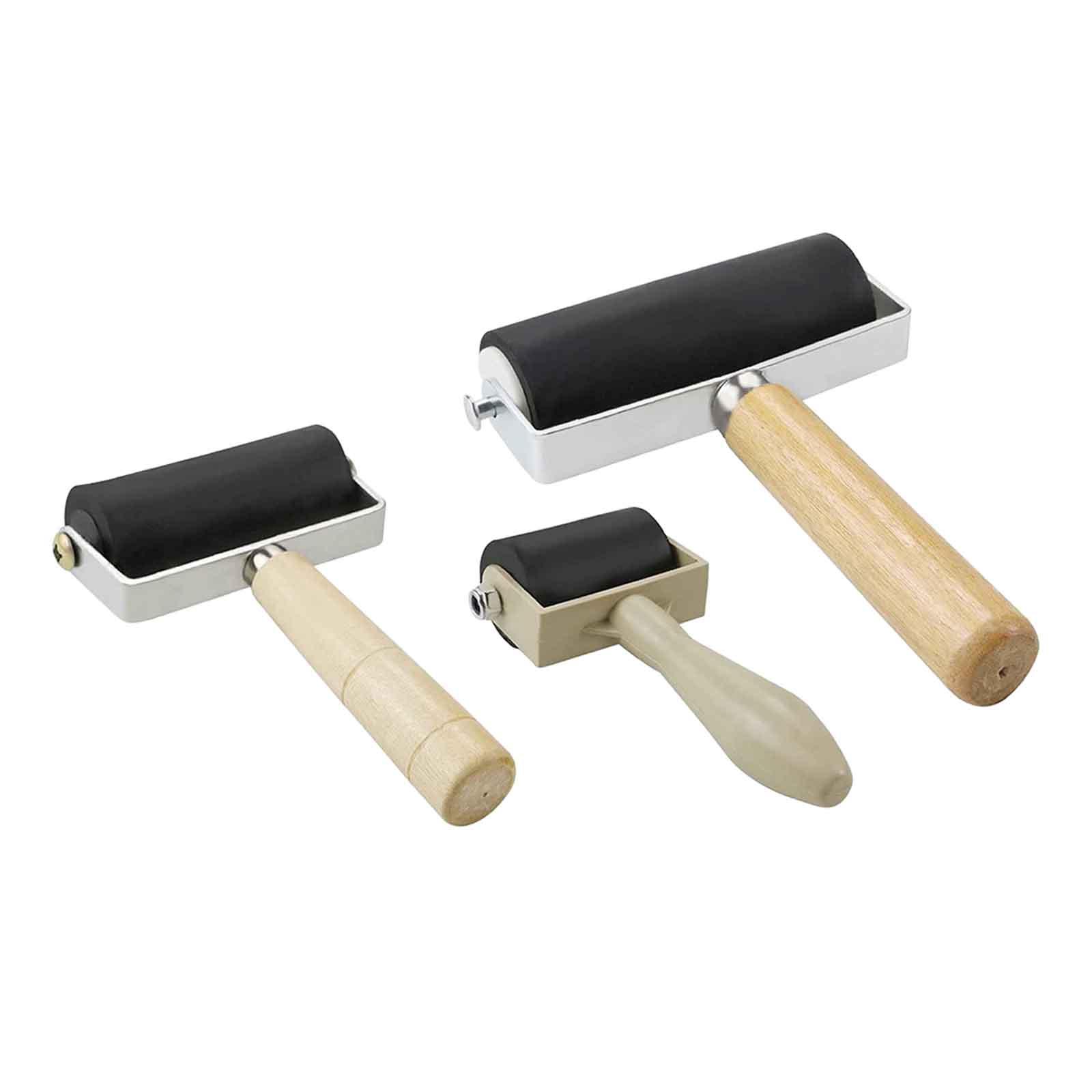 3 Pieces Rubber  Roller Arts Crafts Moistureresistance for Scrapbooks