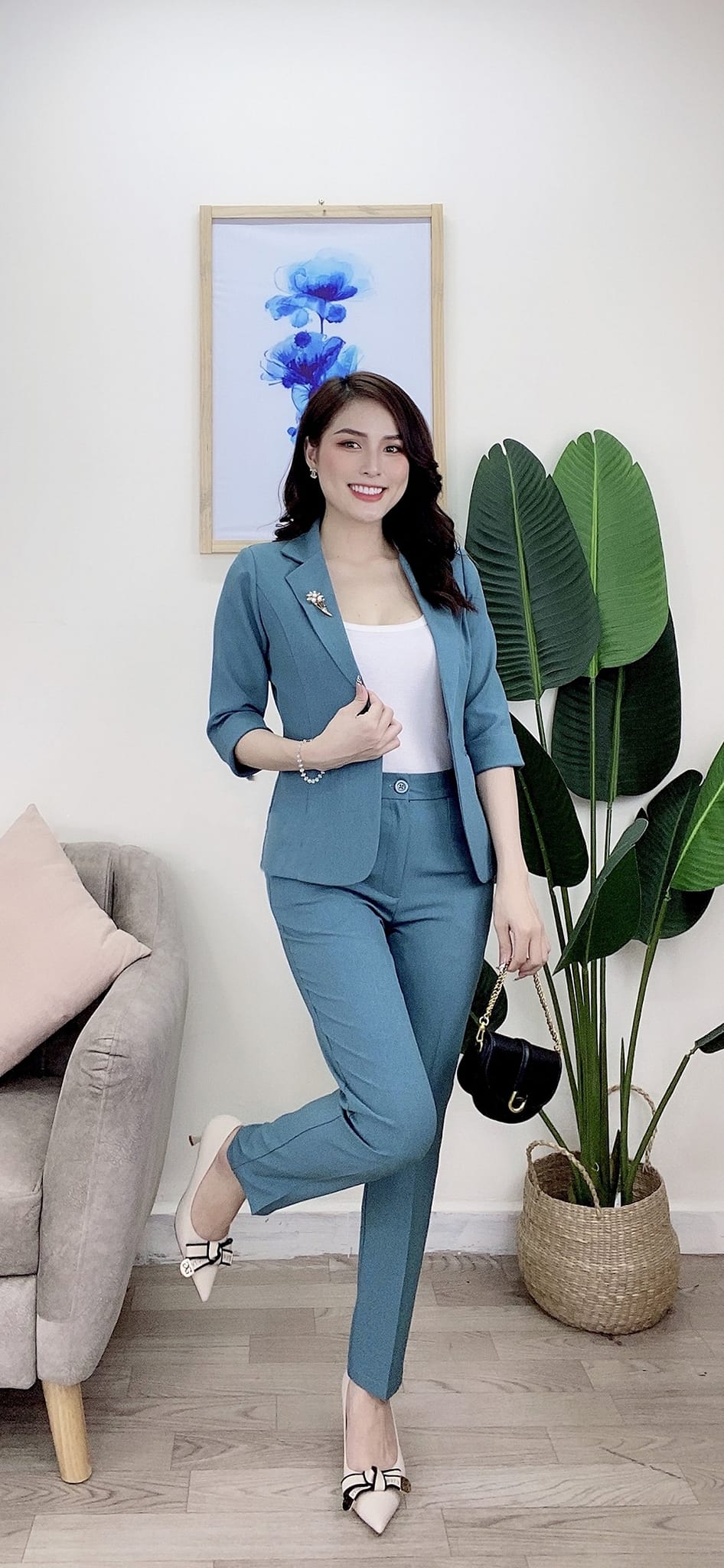 Set nguyên bộ áo Vest Tay Lỡ quần dài TJ54