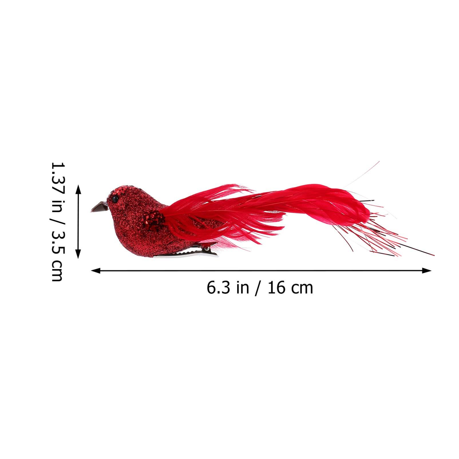 Chim nhân tạo long lanh sequin Bọt Birds Tượng Vườn Giáng sinh Đồ trang trí cho cây Giáng sinh DIY Trang trí Vườn Trang trí 12 miếng
