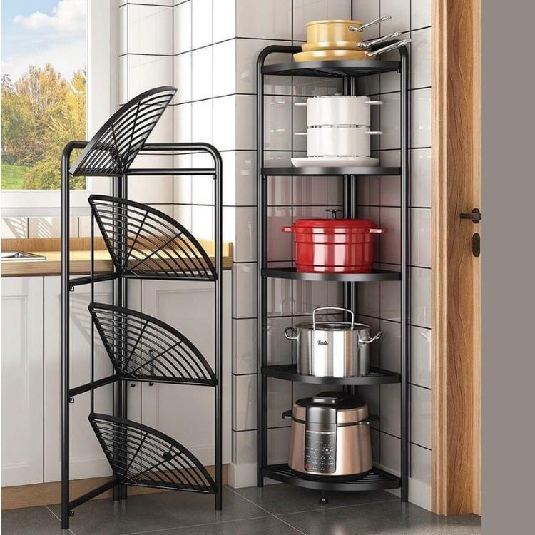 Kệ góc tường gập gọn đa năng để đồ nhà bếp thông minh 3/4/5 tầng tiện lợi_Nutosan