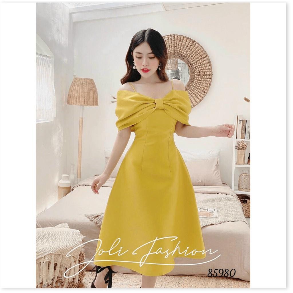 ĐẦM XÒE DỰ TIỆC NỮ CỔ CỘT NƠ SIÊU XINH SANG TÔN DÁNG CHO CÁC CHỊ EM THỜI TRANG MỚI NHẤT HIỆN NAY