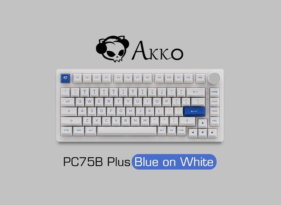 Bàn phím AKKO PC75B Plus Blue on White,&quot;Hàng chính hãng