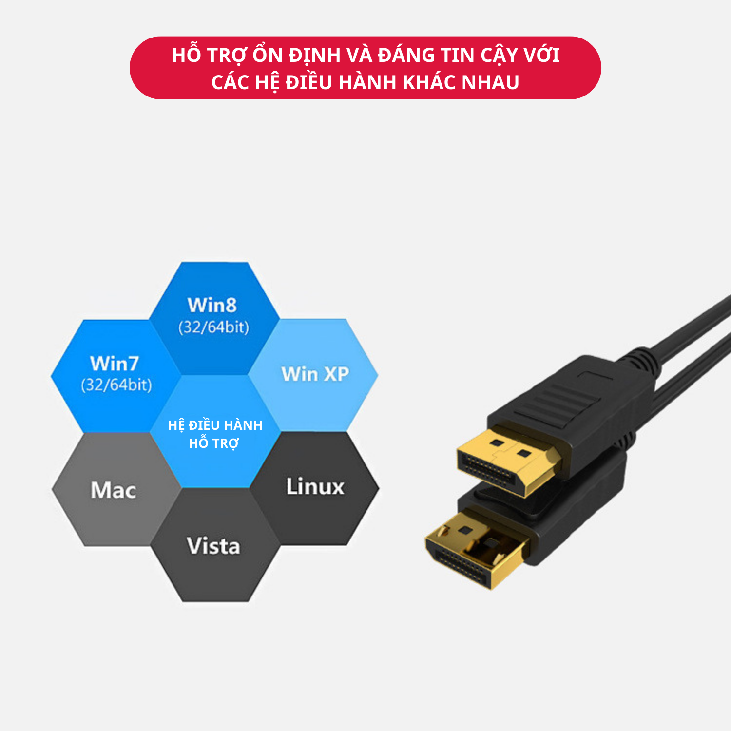 Dây Cáp Displayport 1.2 4K60Hz DP to DP Dài 1.8m - Hàng Chính Hãng Tamayoko