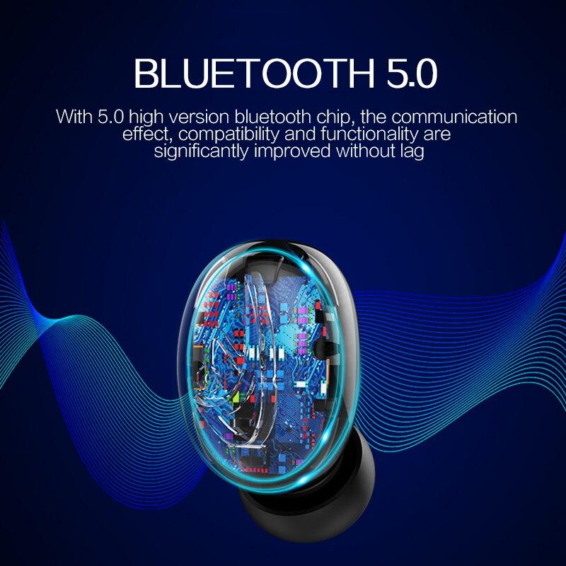 Tai Nghe Bluetooth True Wireless HBQ Q67 LED Stereo V5.0 + EDR -  Hàng Chính Hãng