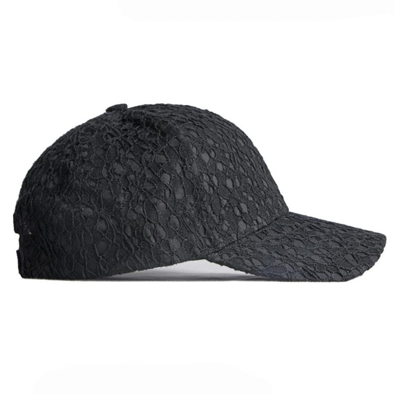 Thời Trang Nữ Rỗng Phối Ren Hoa Mũ Bóng Chày Chống Tia UV Thoáng Khí Lưới Nón Thể Thao Mùa Hè Mũ Snapback Hoa Nón Bé Gái Color: White