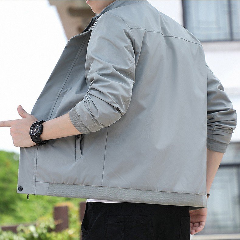 ÁO KHOÁC DÙ NAM CÁN IN DẠ QUANG 2 LỚP, TRẺ TRUNG NĂNG ĐỘNG MÀU XÁM - GAPRO FASHION