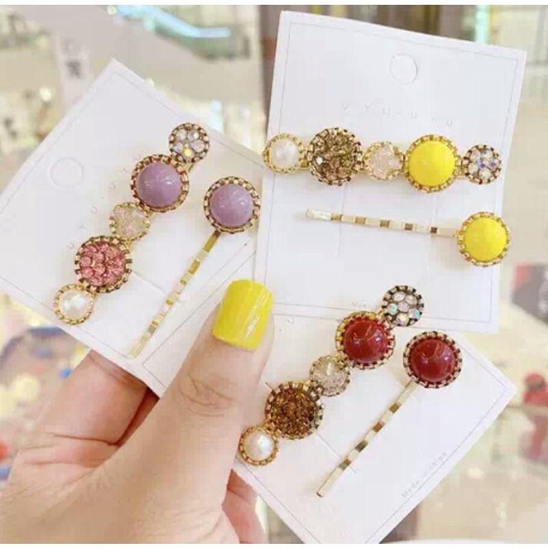Set kẹp đính đá , ngôi sao, trái tim nhỏ xinh