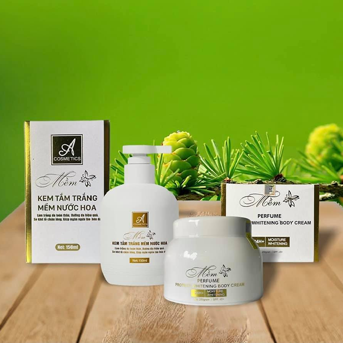 Combo Dưỡng Trắng Sáng Da Body Acosmetics