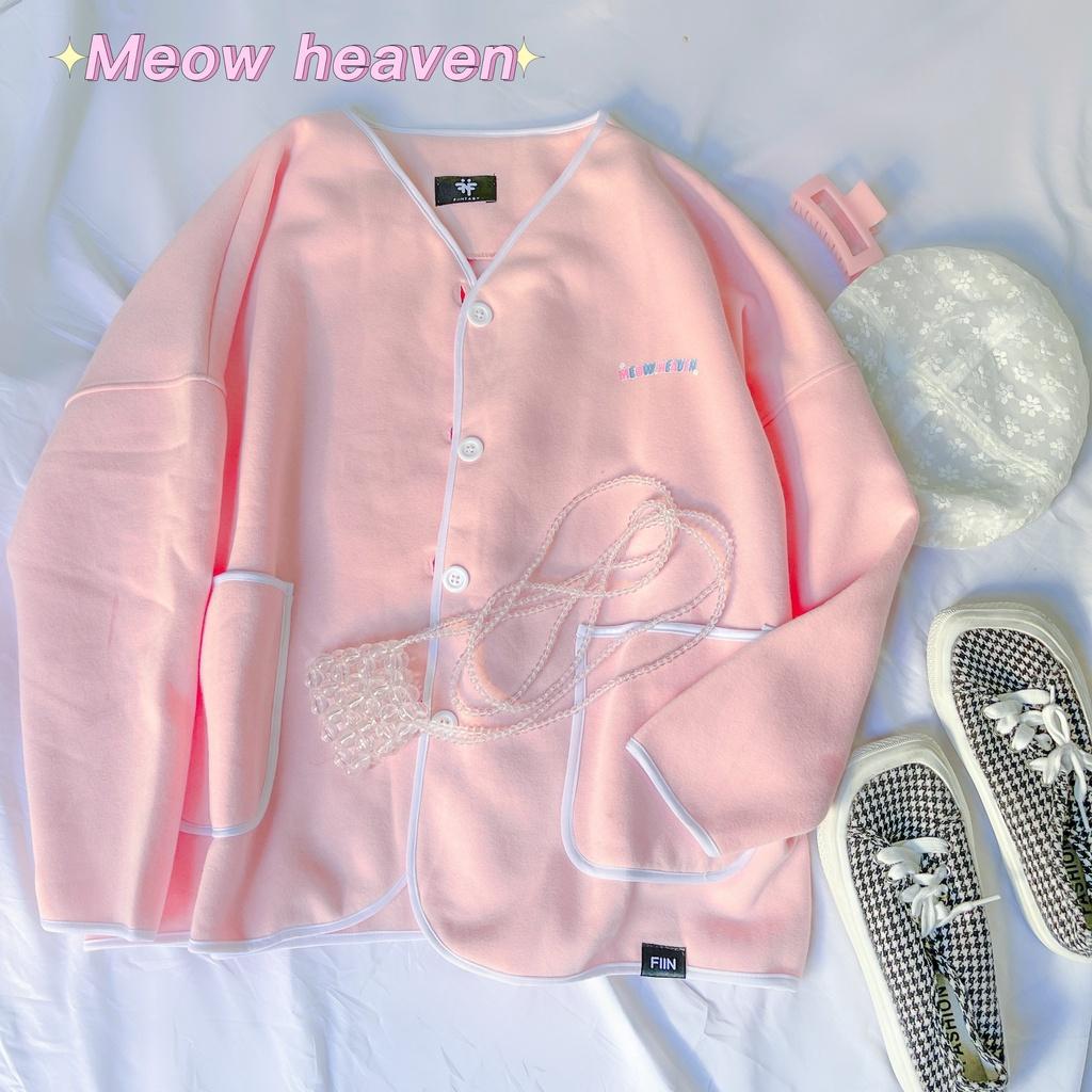Áo khoác Cardigan MEOW HEAVEN dáng Ulzzang Unisex - Made by Fiin