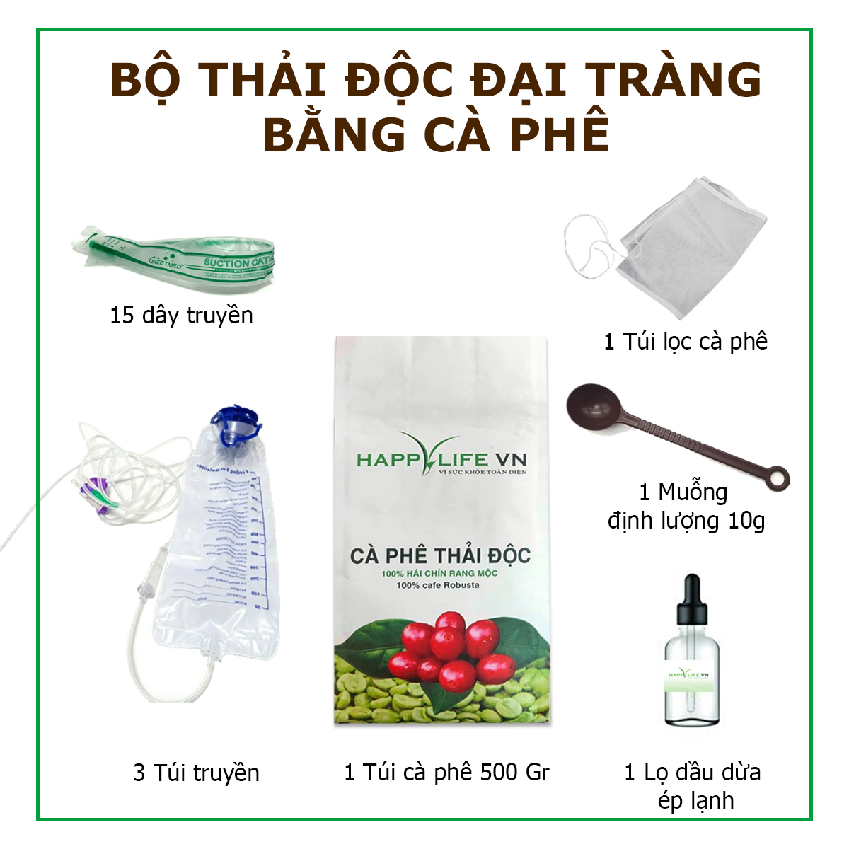 Bộ Thải Độc Đại Tràng Bằng Cà Phê Hữu Cơ - Liệu Trình 15 Ngày (Coffee Enema)