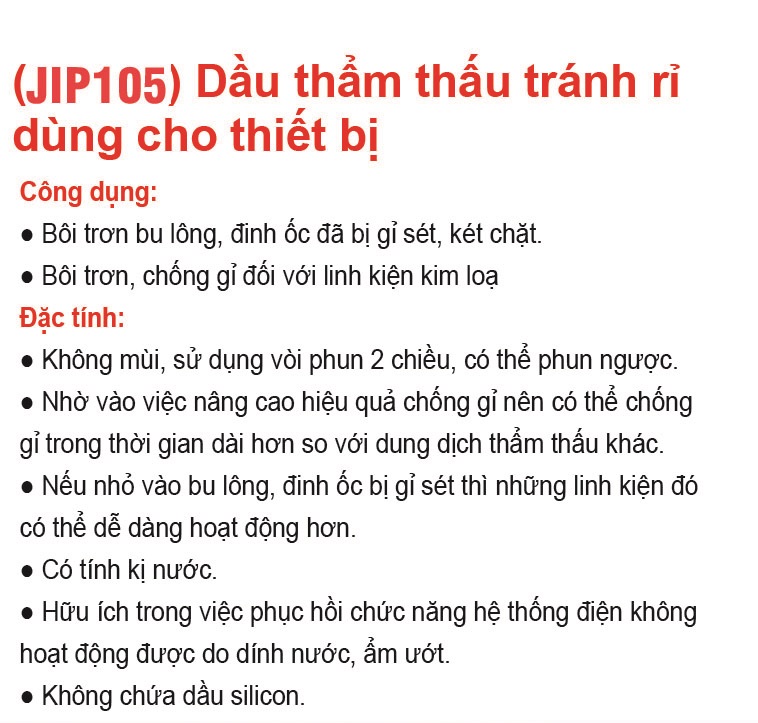 JIP105 Chất bôi trơn chống gỉ - Peneton A 00105 420ml - Hàng chính hãng ICHINEN Nhật Bản