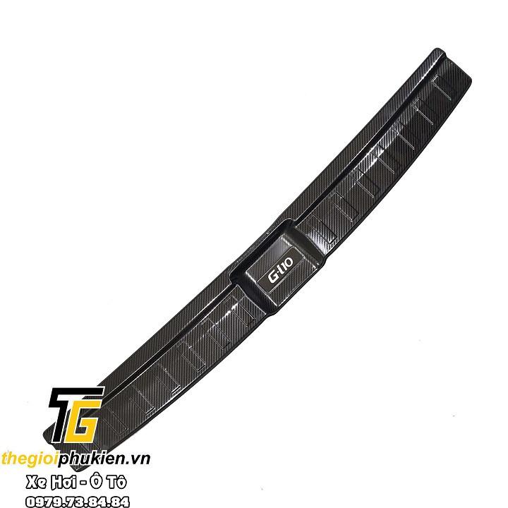 TRỌN BỘ Nẹp bước chân và ốp chống trầy cốp Hyundai Grand i10 2021 HATCHBACK - vân Carbon