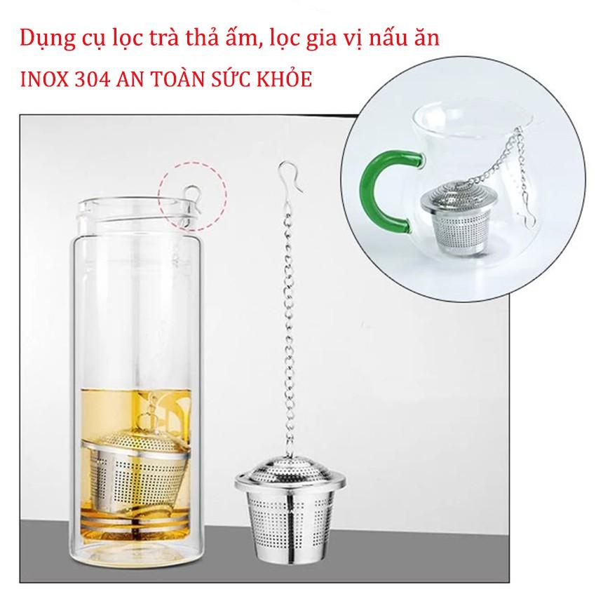 Dụng cụ lọc trà Inox 304 dạng hũ an toàn sức khỏe