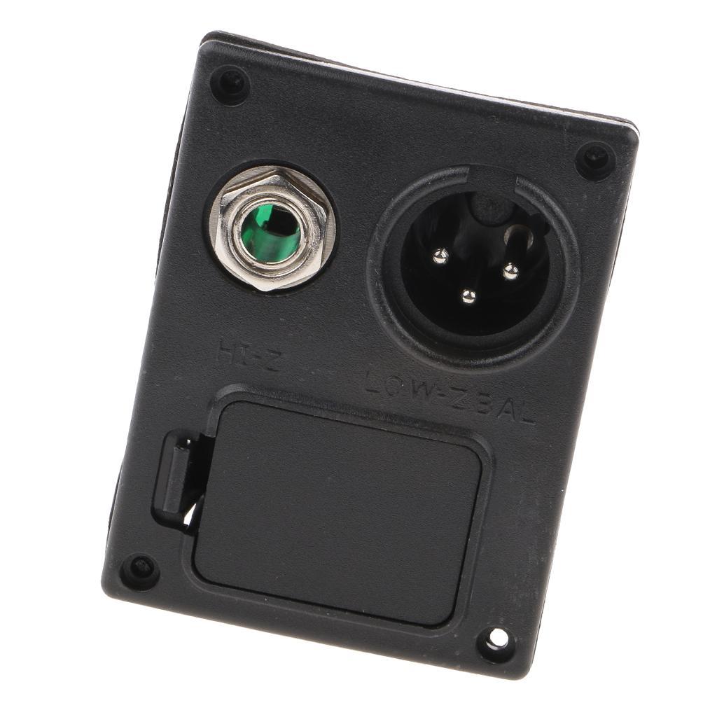 9V Guitar Bass EQ Pickup Battery Box Case w/ Circuit Black
