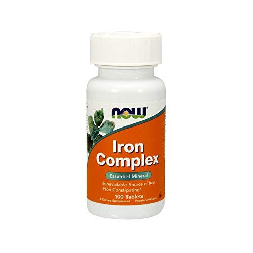 NOW Supplements, Iron Complex, Non-Constipating*, Essential Mineral, 100 Tablets