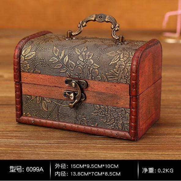 KHO-HN * Hộp gỗ đựng đồ tư trang size 15 x 9 x 10cm theo phong cách giả cổ thích hợp trang trí kệ sách