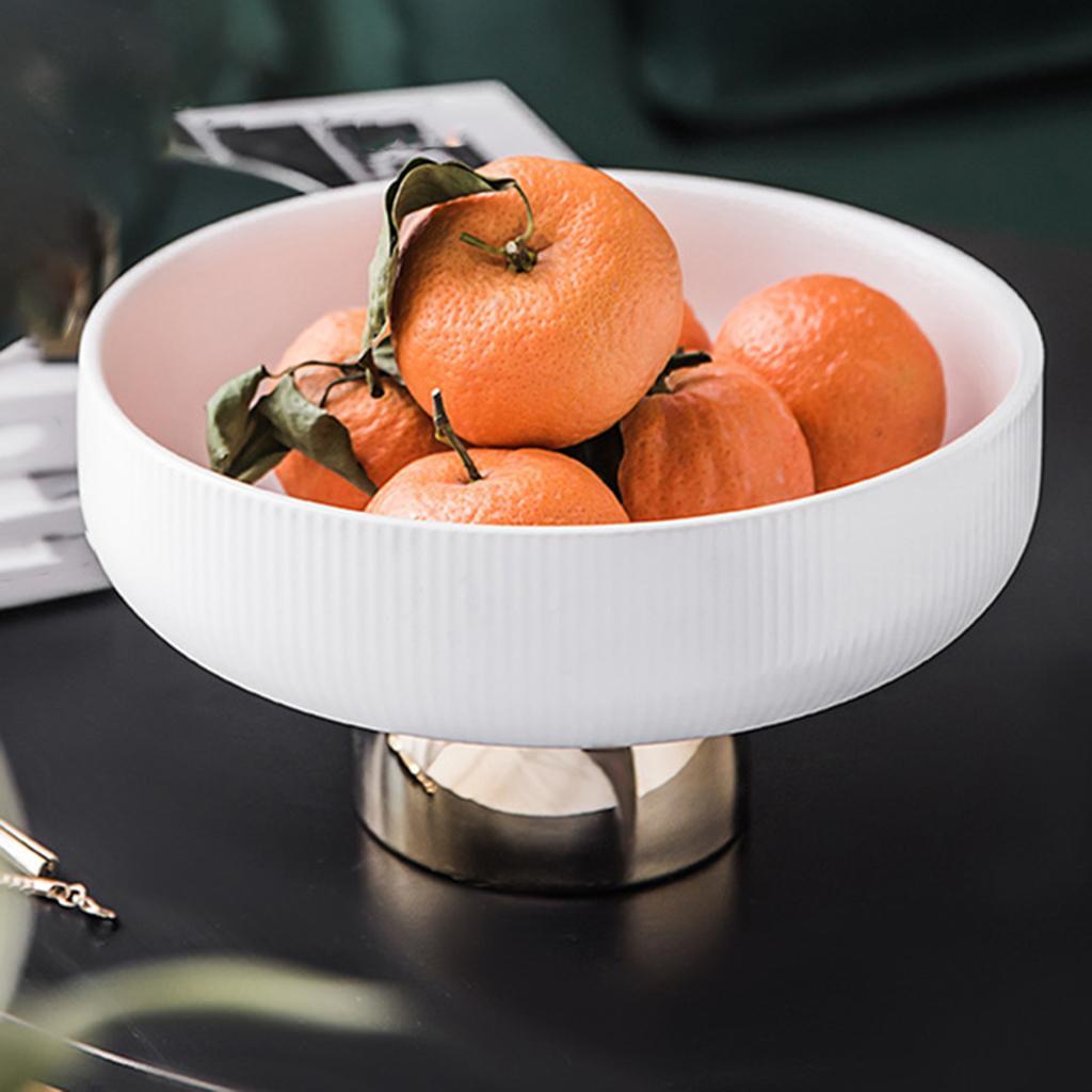 Ceramic Fruit Plate Round Display Reusable Stand for Countertop Buffet Cake