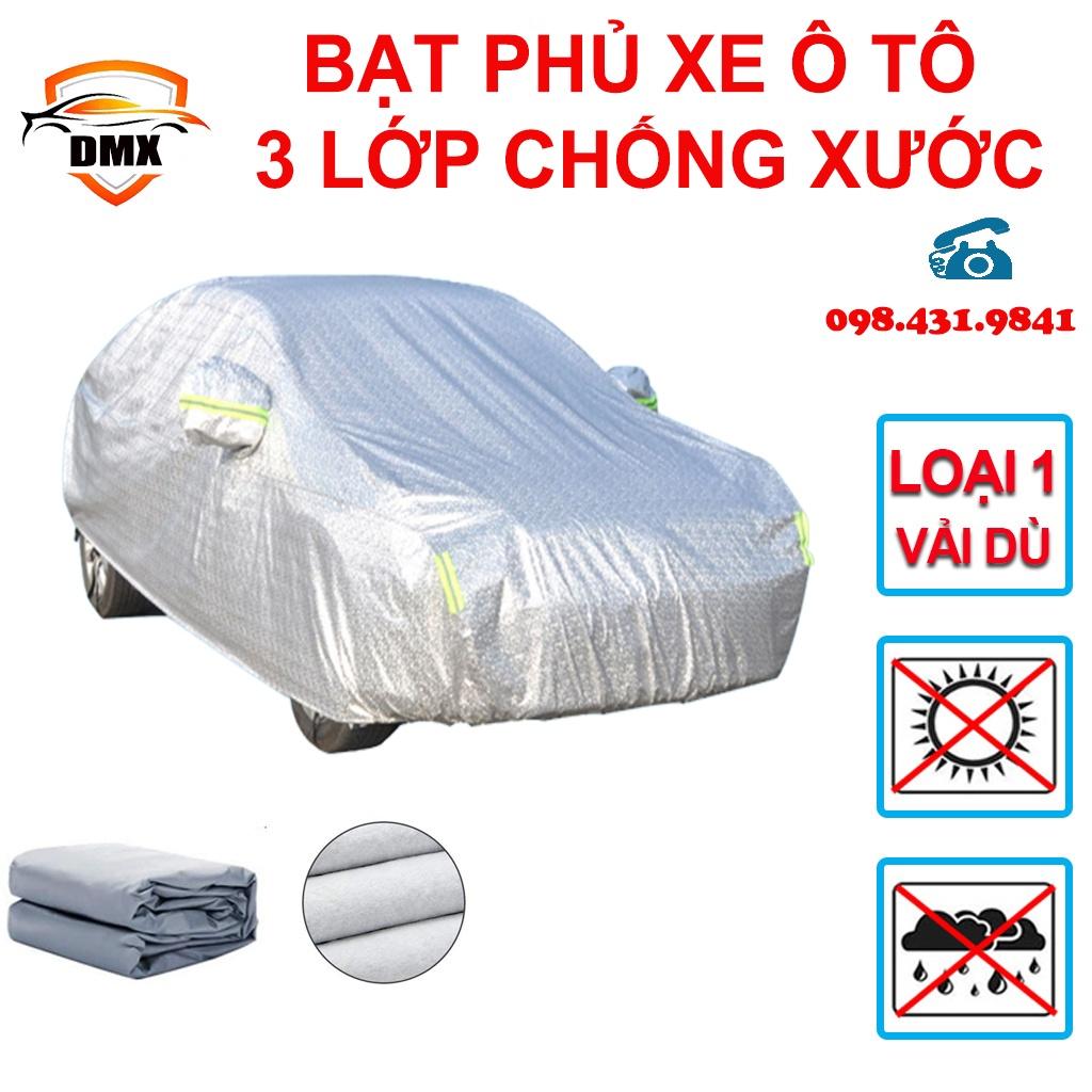 Bạt phủ ô tô, bạt phủ, bạt phủ xe ô to cao cấp - Bạt phủ xe ô tô tráng nhôm 3 lớp cách nhiệt