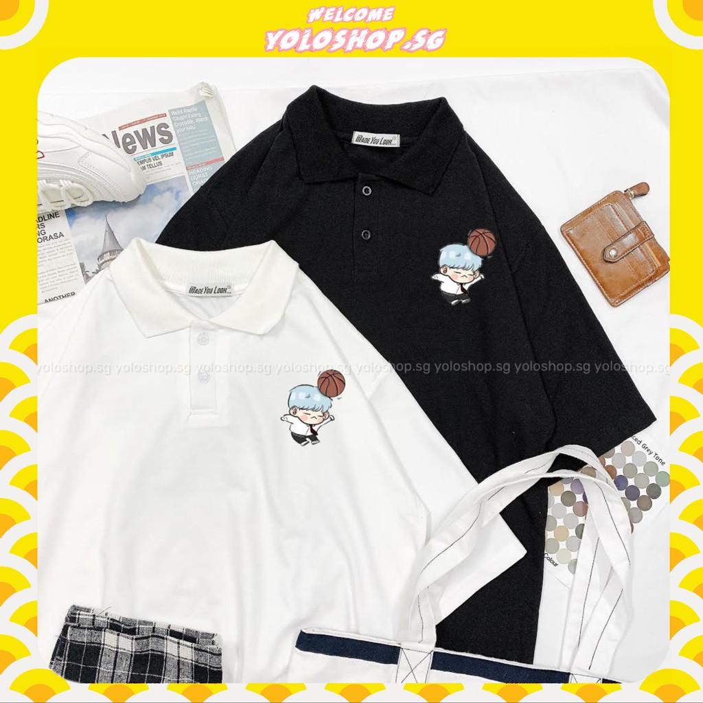 Áo Polo Có Cổ Tay Lỡ Unisex SUGA BÓNG RỔ