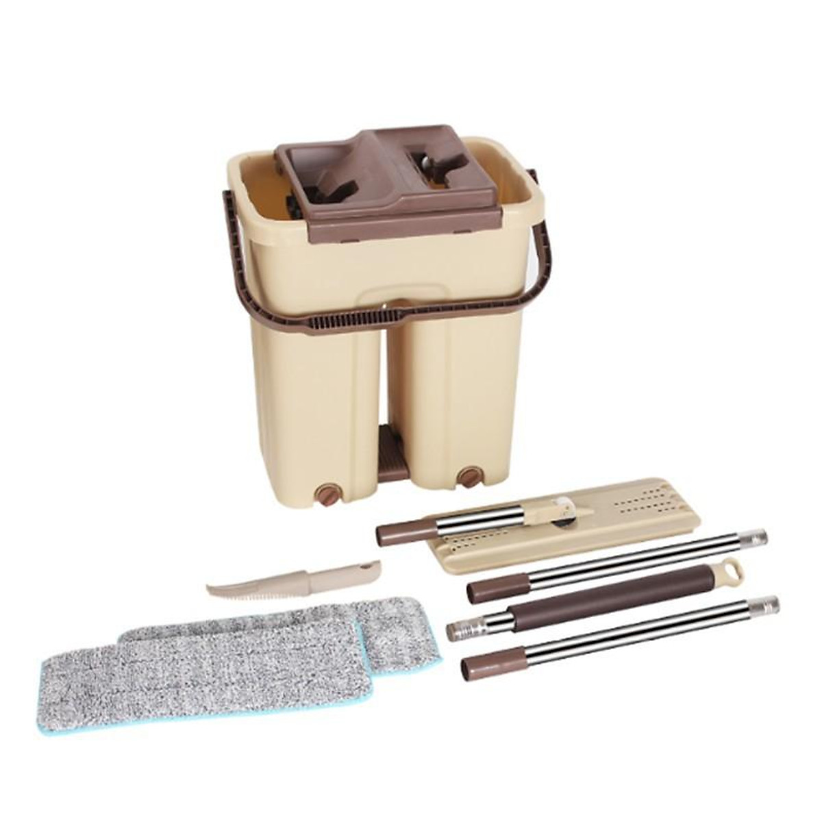 Bộ cây lau nhà thông minh kèm thùng vắt 2 ngăn Inochi BH-M200