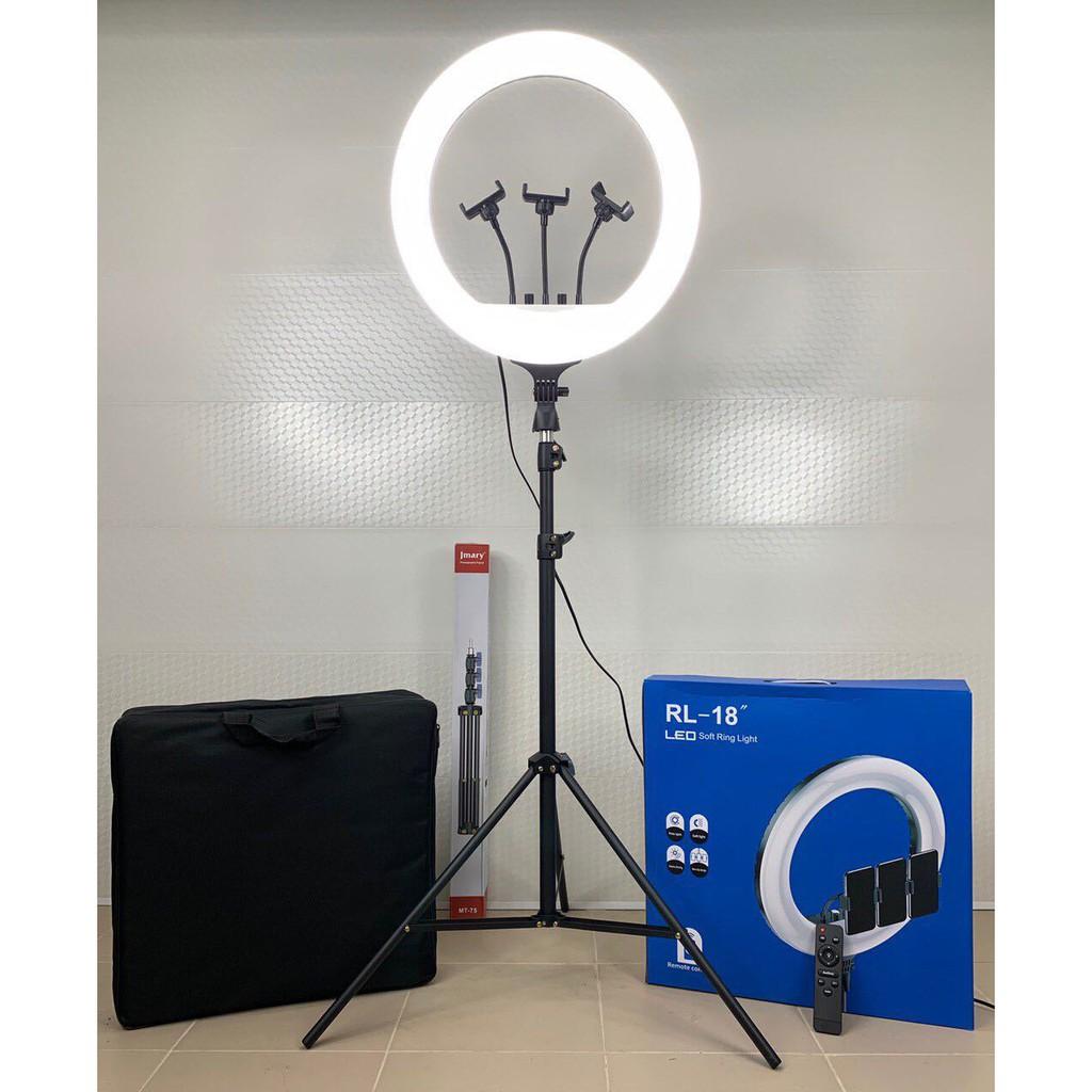 Đèn livestream 45Cm, Makeup, Quay Phim , Chụp Ảnh, Livetream, Selfie, Xăm nghệ thuật " RL-18 " + 3Kẹp điện thoại