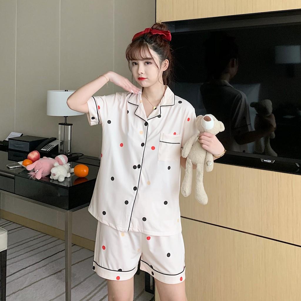 Đồ Bộ Pijama Cộc Mặc Nhà, Bộ Ngủ Cộc Nhiều Màu Xinh Xắn Nhẹ Nhàng CCCP10