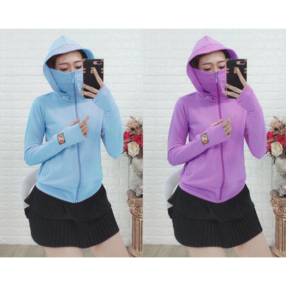 Áo khoác chống nắng nữ tay sỏ ngón CX01-Tím