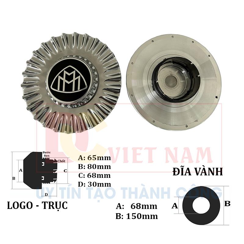 Logo chụp mâm, ốp lazang bánh xe ô tô Maybach ZGS-004