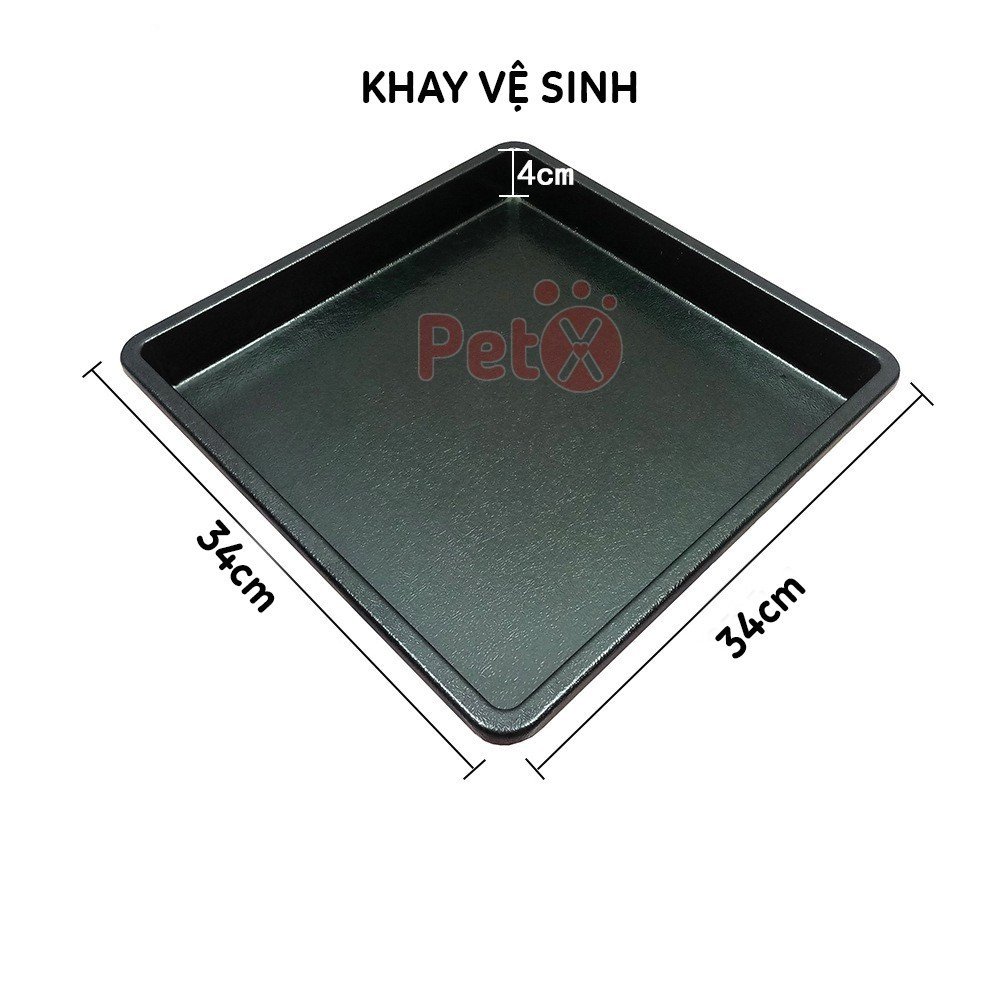 [MẪU HOT] Khay nhựa vệ sinh size 35x35 và 35x45 cm cho chuồng thú cưng, chuồng lắp ghép