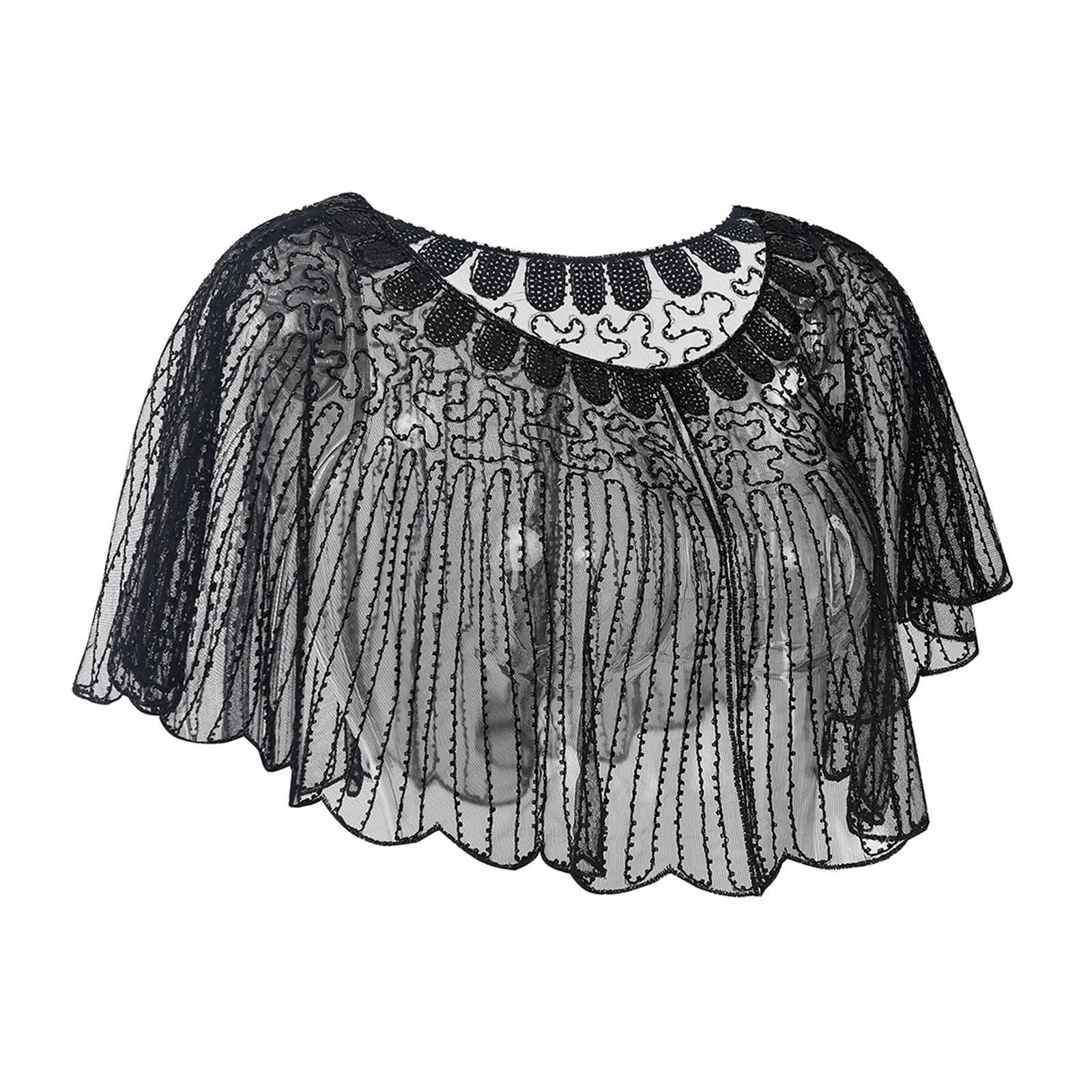 Women’s Shawl Wrap, Sequin Shawl Cape, Casual Shawl Scarf Dresses Fashionable Clothing Sequin Bridal Shawl Evening Cape for Summer Dance Party