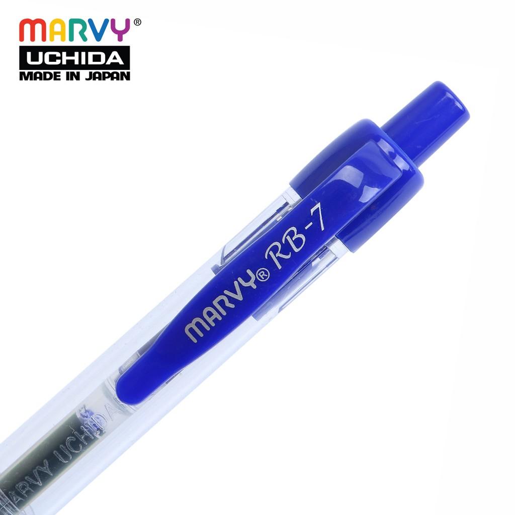 Combo 4 Bút bi bấm mực Đức MARVY RB7 ngòi 0.7 mm